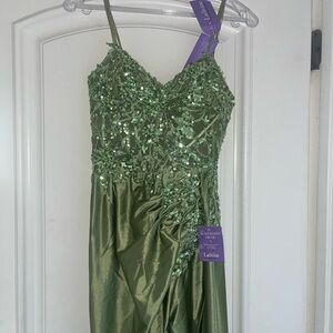 Ladivine Green Sequin Gown